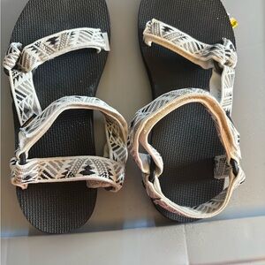 Black and White Patterned Sandals Teva Sandals
